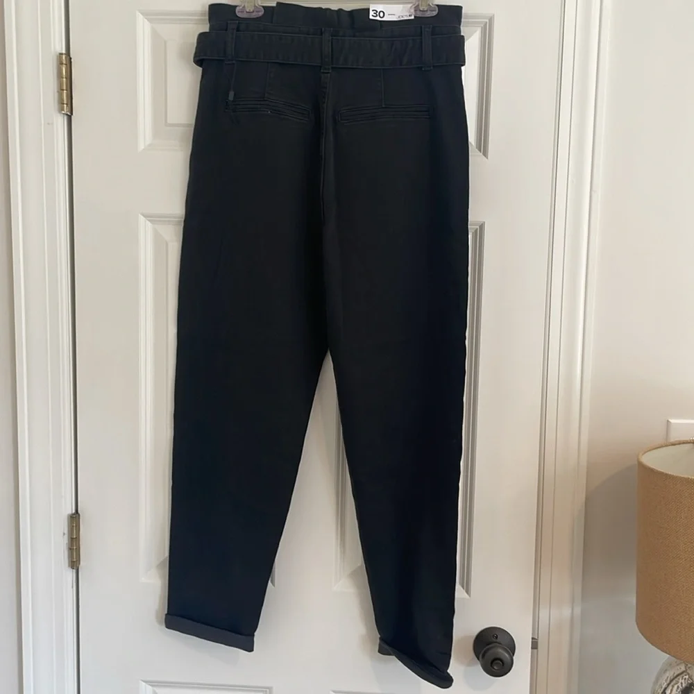 NWT Joe's Womens High Waisted Belted Jeans Black Size 30